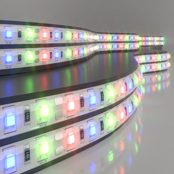 Светодиодная лента 12&nbsp;В 14,4&nbsp;Вт/м 60 Led/м 5050 IP65, RGB, 5 м Лента светодиодная 12V 14,4W 60Led 5050 IP65 RGB, 5м