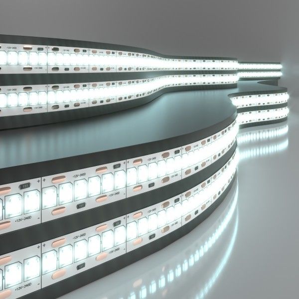 Светодиодная лента 12&nbsp;В 24&nbsp;Вт/м 240 Led/м 2835 IP20, холодный белый 6500 K, 5 м Лента светодиодная 12V 16W 240Led 2835 IP20 холодный белый, 5м