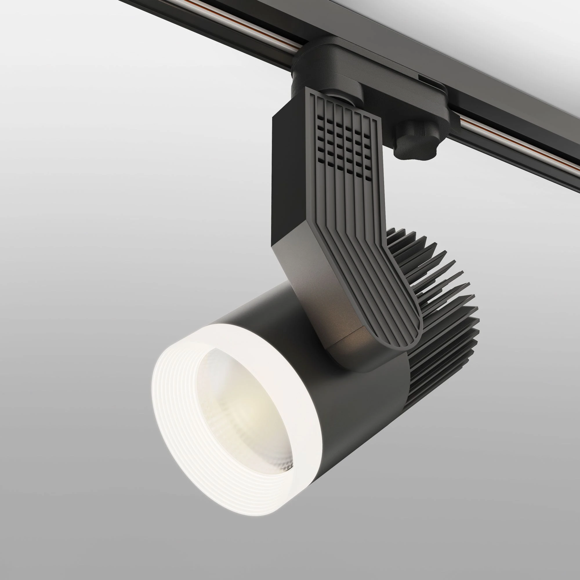 Трековый светильник для однофазного шинопровода Accord черный 30W 4200K (1 шт.)